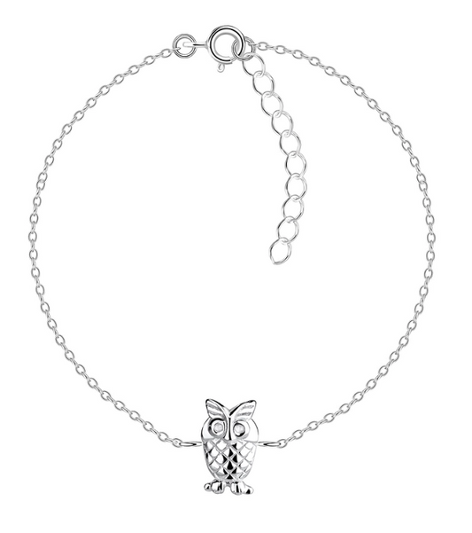 Silver Owl Bracelet