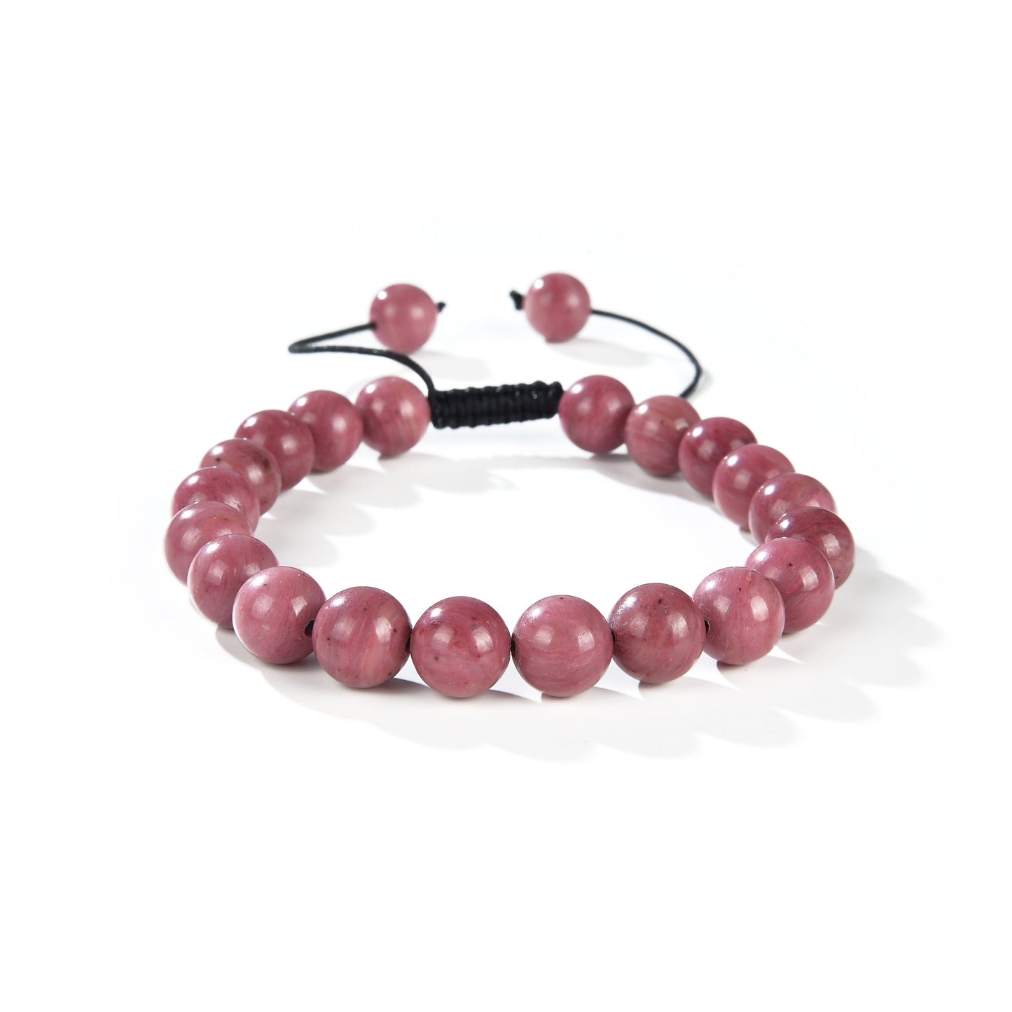 Rhodonite Round Beads Slide Bracelet 8mm