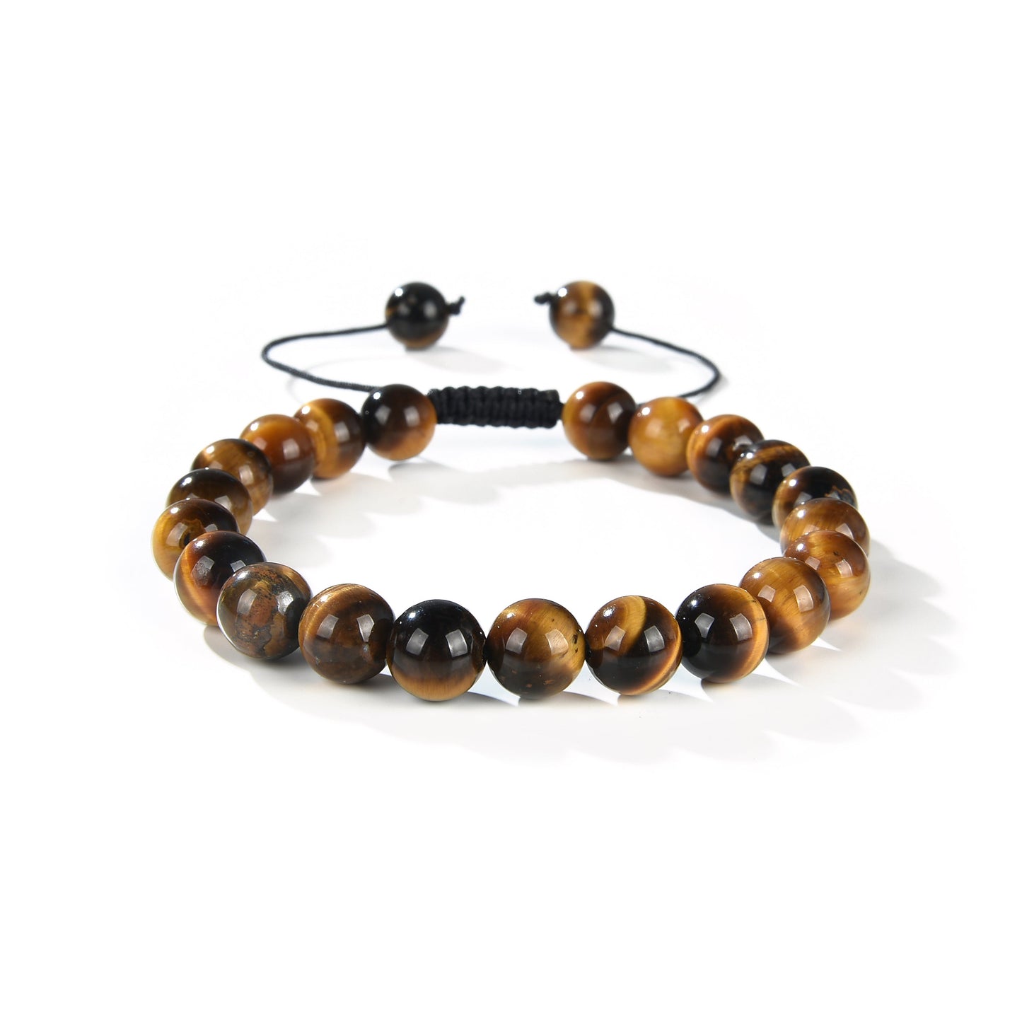 Tigereye Round Beads Slide Bracelet 8mm