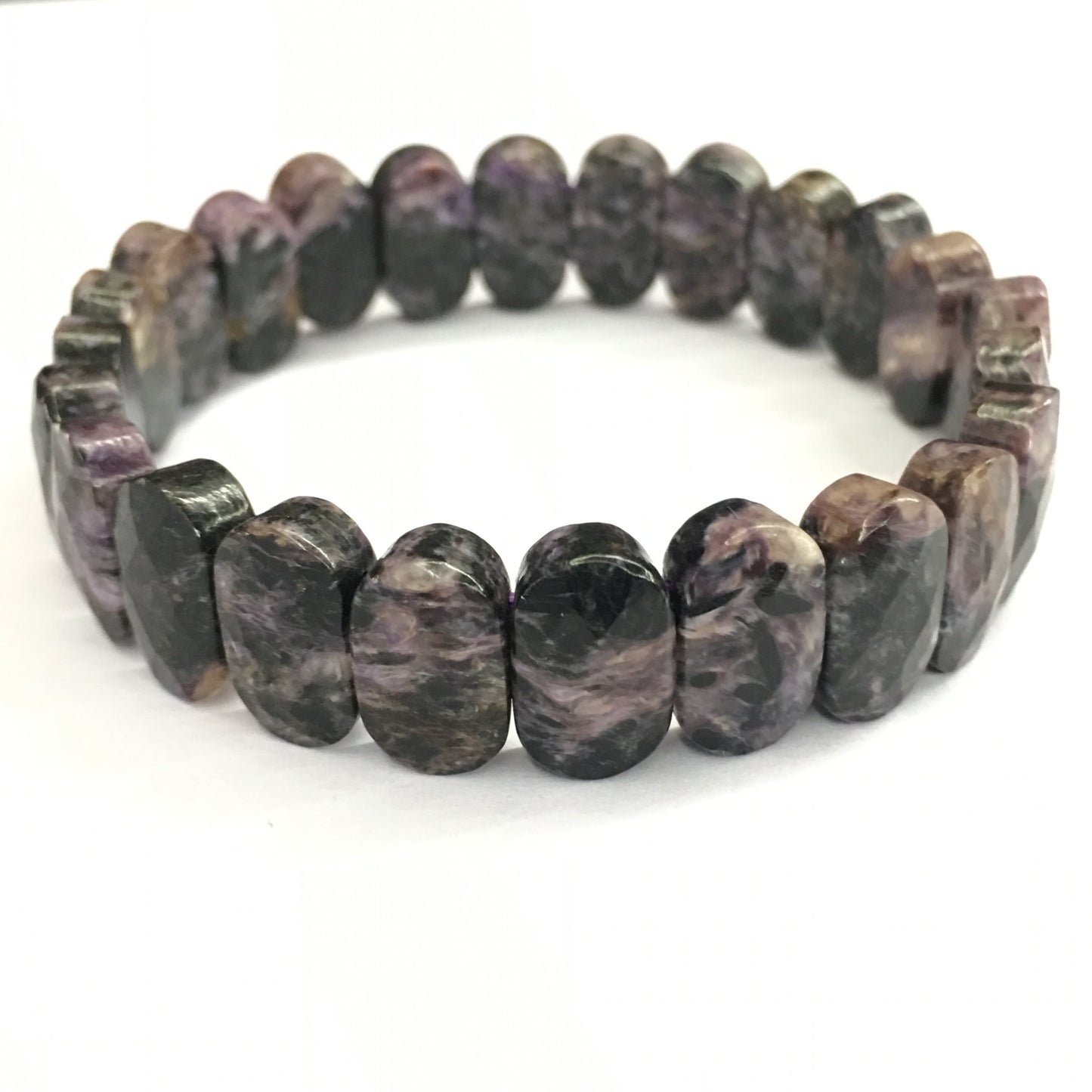 Charoite Faceted Oval 8X14mm Bracelet