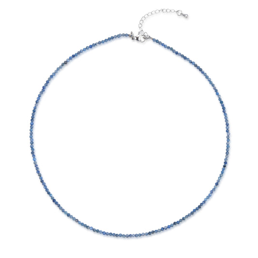 Kyanite Super Precision Cut Faceted Rounds 2mm Necklace